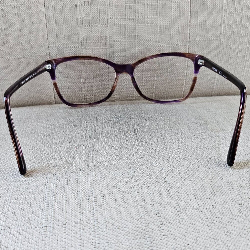 DKNY Women Eyeglass Brown Purple Clear Marble Swirl Wayfarer Glasses 57[]16 140 - Picture 11 of 16